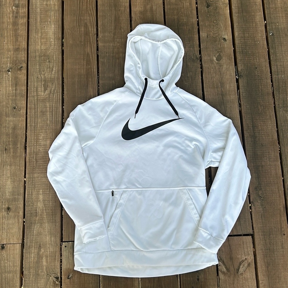 Nike Women's White Hoodie - Size Large
